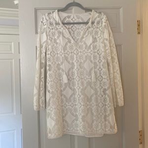 White lace cover up dress
